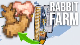 How to Build a Simple Rabbit Farm in Minecraft 114 [upl. by Dumond]