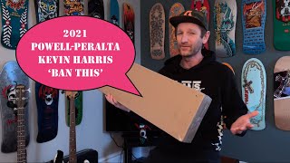 2021  Powell Peralta Kevin Harris Freestyle Ban This Reissue Skateboard Deck Unboxing  Limited [upl. by Asirahc]