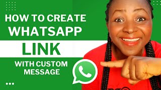 How To Create Customized Whatsapp link With Custom Message  Whatsapp Link Generator [upl. by Willtrude636]