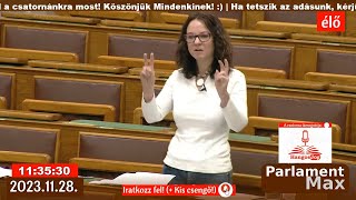 🔴 Parlamenti Közvetítés ÉLŐ 20231128  ParlamentMax támogatója Hangosjoghu [upl. by Harvey]