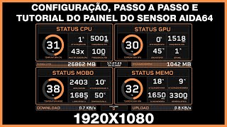 Configuração passo a passo e tutorial do painel do sensor Aida64 [upl. by Dorrie]