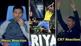 Leo Messi and Ronaldo reaction on Talisca goal and siuuu celebration [upl. by Nitsir472]