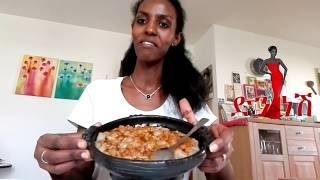 የቡላ ገንፎ አዘገጃጀት Fals Banana pure Ethiopian food Bula Genfo recipe DenkeneshEthiopia ድንቅነሽ [upl. by Castorina]