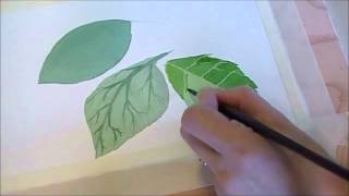 Three Techniques for Painting Leaves in Watercolor [upl. by Benedic]