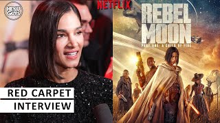 Sofia Boutella Rebel Moon  Part One A Child of Fire Premiere Interview [upl. by Evanthe]