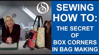 Four Boxed bag variations from one size fabric understanding corners how to sew upholstery fabric [upl. by Pampuch]