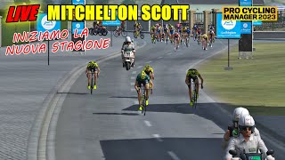 LIVE CON LA MITCHELTON SCOTT  INIZIAMO LULTIMA forse STAGIONE  PRO CYCLING MANAGER 2023 [upl. by Guido]