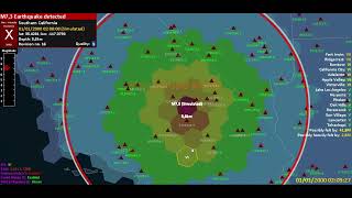 2019 RIDGECREST EARTHQUAKE SIMULATED BY GLOBALQUAKE [upl. by Alper]