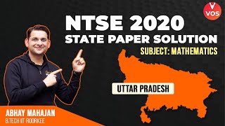 NTSE Paper Solution 2020 for MATHS  UTTAR PRADESH  NTSE 2021 EXAM Preparation  Abhay Mahajan VOS [upl. by Ube]