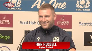 SCOTLAND 2521 FRANCE  5823  SCOTLAND PRESS CONFERENCE WITH FINN RUSSELL amp GREGOR TOWNSEND [upl. by Osner]