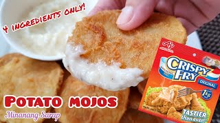 POTATO MOJOS RECIPE SNACKMERIENDA  minanangsarap [upl. by Aiotal278]