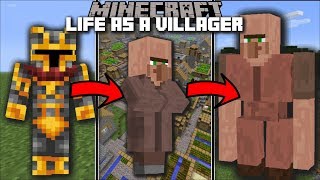 Minecraft LIFE AS A VILLAGER MOD  FIGHT THE GOLEM AND WATCH YOUR CITY GROW Minecraft [upl. by Mixam]