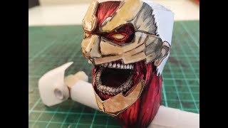 The ARMORED TITANS HEAD Attack On Titan  Paper Model [upl. by Annaiuq]