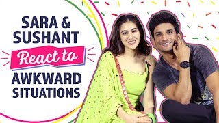 Sushant Singh Rajput at his candid best with Sara when asked about reactions to awkward situations [upl. by Netnilc]