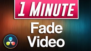 How to Fade in and Out Video  Davinci Resolve Tutorial [upl. by Giverin]