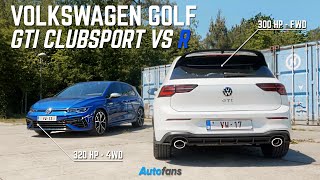 Volkswagen Golf GTI Clubsport VS Golf R  Voor of vierwielaandrijving 2021 [upl. by Ttayh932]