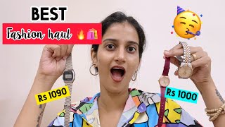 🥳🔥Amazon Fashion Haul  🛍️ 50 SALE 🙌  ⌚️Watch  wallet  Bags 👜 [upl. by Nixie]