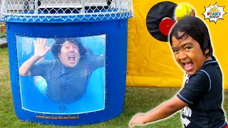 Ryans Dunk Tank Family Challenge and more 1hr kids video [upl. by Hsemar]