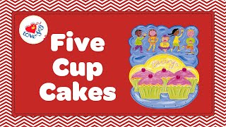 5 Cup Cakes in the Bakers Shop With Lyrics 😄 Kids Song Lyrics [upl. by Atterbury489]