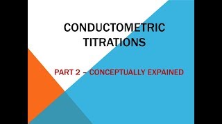 Conductometric Titrations  Part 2 [upl. by Enoed]