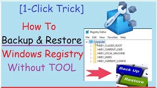 How To Backup and Restore Windows Registry Without TOOL [upl. by Koblick]