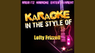 The Long Black Veil Karaoke Version [upl. by Moulden249]