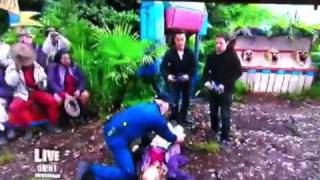 Gillian McKeith faints LIVE on ITV1s Im a Celebrity 2010 FALL TO FLOOR [upl. by Oinafipe]