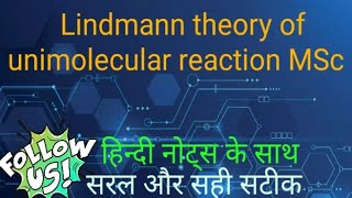 Lindmann theory of unimolecular reaction MSc [upl. by Merrel776]