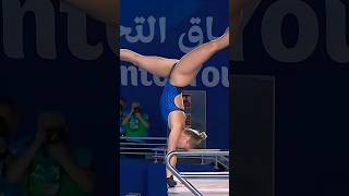 Womens Diving Hand stand by Maycey Adrianne Vieta sports diving ytshorts  Sport Sirens [upl. by Adnarram]