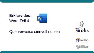 Erklärvideo Mit Word Querverweise sinnvoll nutzen [upl. by Buseck]