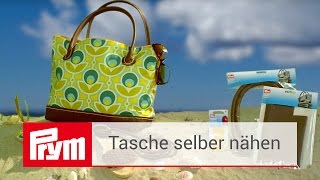 Taschen selber nähen mit Prym  Taschenboden und Taschengriffe aus Leder [upl. by Sikleb629]