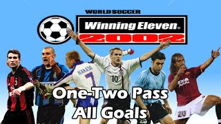 PS1 Winning Eleven 2002ISS2002 OneTwo Pass All goals [upl. by Lewanna]