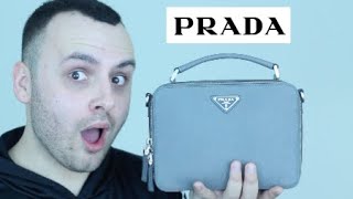 PRADA BRIQUE SAFFIANO LEATHER BAG REVIEW  SHANE GRADY [upl. by Hniv]