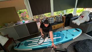 Stehpaddeln SUP StandupPaddling Board Luft ablassen und verpacken Anleitung [upl. by Casie]