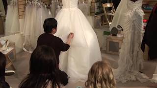 Part 2 of 3  Types of Bustles and How to Bustle a Weddings Dress [upl. by Dnalsor]