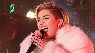 Miley Cyrus New Years Eve quotWrecking Ballquot Performance Times Square [upl. by Cowley594]