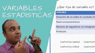 Tipos de variables estadísticas definiciones y ejemplos [upl. by Chucho646]