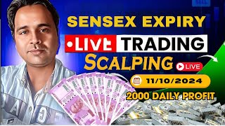 zero hero sensex  11 October 2024 Live Trading  Live Intraday Trading livetrading nifty50 [upl. by Drageruaeb]