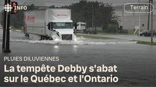 Des secteurs inondés à Montréal  Dabord linfo [upl. by Noswal412]