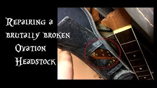 Ovation Headstock Repair [upl. by Lecroy]