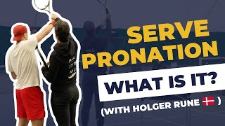 Serve Pronation with Holger Rune and Patrick Mouratoglou [upl. by Icyac24]