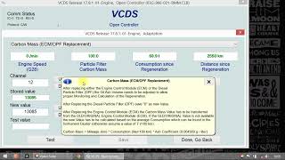 VCDS  DPF FAP  Reset value to 0 [upl. by Greta]