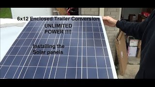 6x12 Enclosed Trailer Conversion Installing Solar Panel kit with100AH AGM Battery [upl. by Etnuad]