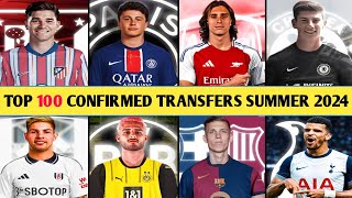 TOP 100 CONFIRMED TRANSFERS IN SUMMER 2024DONE DEALS✔SOLANKE TO TOTTENHEMALVAREZ TO AMADRID [upl. by Dan]