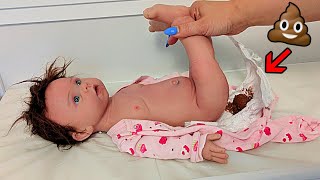 Silicone Baby Girl Exploding Diaper Change Videos [upl. by Rondon]