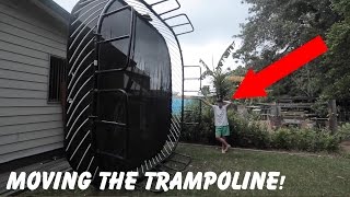 MOVING THE TRAMPOLINE [upl. by Ameluz]