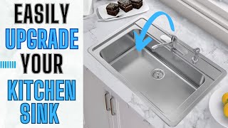 Kitchen Sink Install  Double Sink to Single Drain [upl. by Bartolomeo]