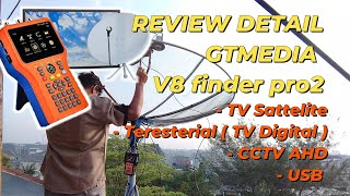 REVIEW SATFINDER GTMEDIA V8 FINDER PRO2 BUAT TRACKER satelite cctv dan tv digital [upl. by Eeliak21]