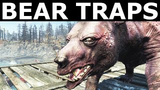 Fallout 4 Far Harbor  Bear Traps amp Caltrops  New Traps In Action [upl. by Zel]