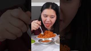 2x spicy noodle challenge with whole chicken and dalle khursani ko achar 10X spicy 🌶️ mukbang [upl. by Layman]